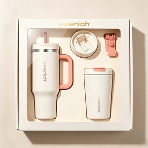 Wholesale Modern Stainless Steel Insulated Tumbler <strong>Set</strong> 40oz Handle Tumbler + 14oz <strong>Coffee</strong> <strong>Mug</strong> Multiple Lids for Custom Business - Product Image 1