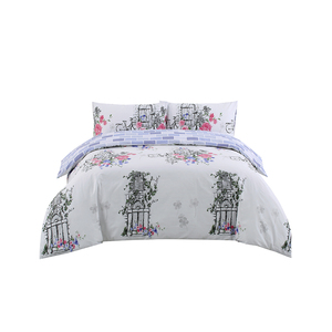 Tùy Chỉnh Thiết Kế Màu Xanh Hoa Bộ Đồ Giường Đặt Chất Lượng Cao 100% Bông Phong Cách Hiện Đại Cho Nhà Mềm Mại Lãng Mạn Cho Mùa Hè - Product Image 6