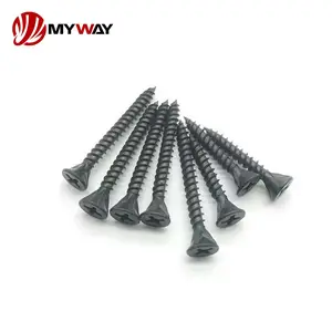 Vít đen #4x1/2 "#6x1/2" #6x3/4 "#8x3/4" Phillips phẳng Đầu Gỗ vít chìm SS Tự Khai thác vít