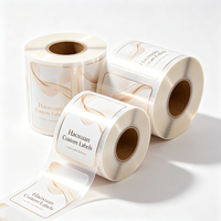 Étiquettes pour bouteilles de conditionneur Haoxuan OEM, film PET transparent brillant, autocollants imprimés pour l'emballage des produits capillaires