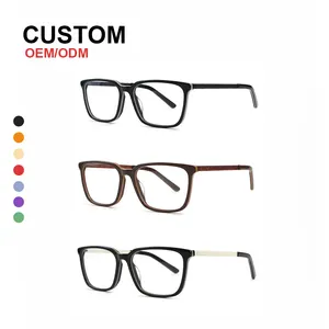 Stylish eyewear manufacturer acetate square optical glasses frames for men women spectacle eyewear