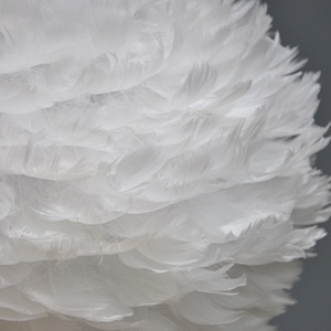 Home Decoration <strong>White</strong> Large Sphere <strong>Feather</strong> <strong>Lampshade</strong> <strong>Feather</strong> Ball Light - Product Image 5