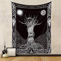 Offre Spéciale Bohème Tissé Couverture Tapisserie Conception Unique Logo Personnalisé Coton Tricoté Paysage Décoration Murale pour La Maison et Pique-Nique