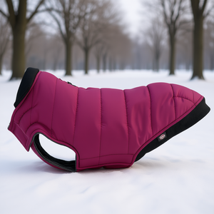 Manteau pour chien Arlay XS 30 cm couleur cerise, veste d'hiver pour animaux de compagnie - Product Image 3