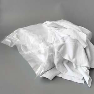 Paños de limpieza térmicos de franela blanca, caja de 10 lb, 100 paños de toalla blancos de algodón, modelo Face, toalla blanca para limpieza - Product Image 1