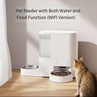 Distributeur automatique de nourriture et d'eau pour animaux de compagnie 2-en-1 intelligent WiFi/Bluetooth en plastique avec système de filtration pour animaux domestiques