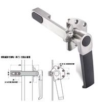 Poignée de porte de compression industrielle moderne en acier inoxydable 304 pour four, avec installation facile