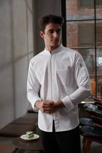 Uniforme professionnel à manches longues pour le personnel d'entretien ménager, polyester/coton, vêtements de travail pour la restauration, l'hôtellerie et les services d'accueil - Product Image 5