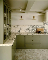 Vermonhouzz Armoire sur mesure blanche durable de qualité supérieure, collection 2026, avec comptoir en marbre pour la rénovation de cuisine