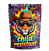 Sacs Mylar personnalisés imprimés, découpés sur mesure, à fermeture éclair, résistants aux enfants, holographiques, anti-odeur, pour produits comestibles, 3.5g 7g 14g 28g