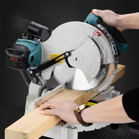 Scie à onglet électrique industrielle en aluminium de 10 pouces avec moteur sans balais, outil électrique filaire 220V, 2200W, 6000 tr/min pour la découpe du bois et du métal