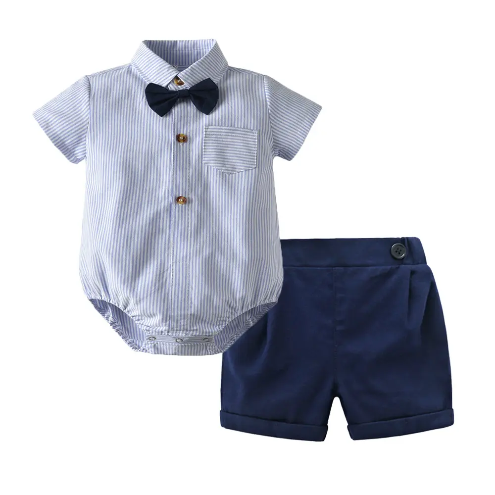 factory wholesale baby clothes boys of Korean children's suit baby gentleman and shorts boy's romper suit