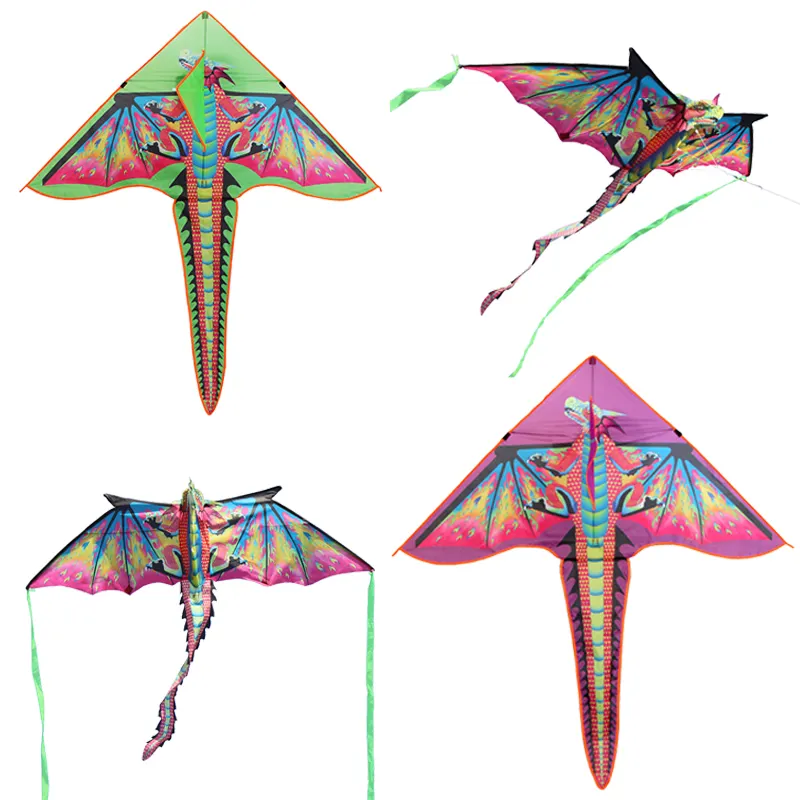 Atacado fácil de voar personalizado impresso de nylon chinês 3d animal kite dragão kite para crianças gatinhos para venda 3d dragão kite