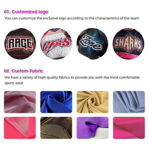 卸売カスタムロゴガールズチアリーディングユニフォームセット学校チームダンススポーツパフォーマンス衣装OEMカスタムスパンデックス/ポリエステル - Product Image 6