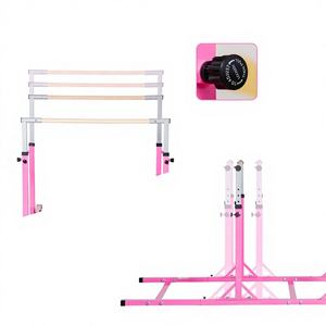 Barres parallèles d'entraînement de gymnastique en acier inoxydable, portables et réglables pour usage domestique - Product Image 1