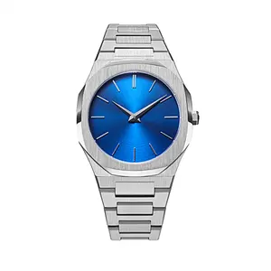 Benutzer definierte Logo Männer Luxus mechanische Armbanduhr Orologio Uomo Alle Edelstahl Oem Quarzuhr