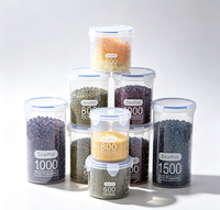 Boîte de rangement alimentaire en plastique moulée par injection, empilable, hermétique, multi-tailles, grande capacité, transparente, pour réfrigérateur et organisation de cuisine