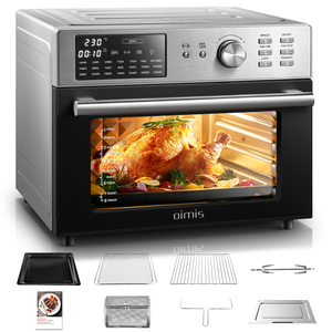 Oven Penggorengan Udara Konveksi Stainless Steel Smart Square 30L 1800W dengan Fungsi Pemanggang Roti & Pizza untuk Penggunaan Rumah Tangga Tersedia - Product Image 3