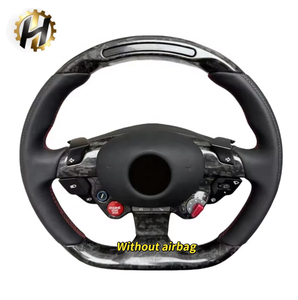 Volante de Fibra de Carbono y Cuero de Alta Calidad HZ, Estilo Racing, Cómodo, Color Personalizado, para Interiores de Ferrari - Product Image 2