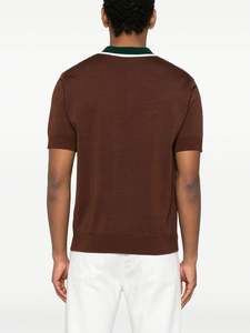 เสื้อโปโลผู้ชายเสื้อถักคอตตอนแขนสั้นหรูหราทันสมัย - Product Image 3