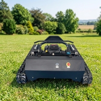 Tondeuse à gazon robotisée sans fil à moteur monocylindre, débroussailleuse thermique télécommandée, mini robot tondeuse à fléaux, modèle DIY, vente chaude