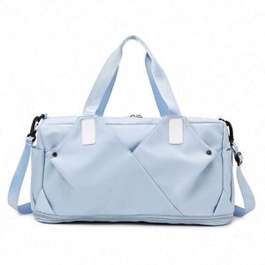 Échantillon gratuit - Sac de sport et de fitness nouvelle mode été 2023, extensible, avec séparation sec/humide, sac de yoga, sac de voyage en tissu Oxford - Product Image 5