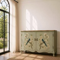 Meuble d'entrée, armoire à chaussures, armoire de rangement, armoire de salle à manger en bois massif de style américain et français