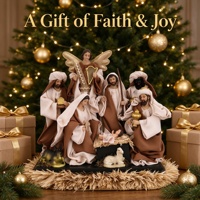 Crèche en résine artisanale, figurines de Noël décoratives et de collection, Sainte Famille géométrique en 3 pièces dans le berger