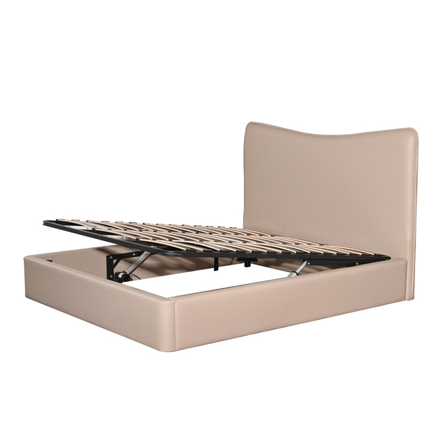 High Quality Big Space Upholstered Bed king Size Bed Frame with Storage Single Woood Bed Base with Storage