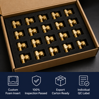 Fabrication sur mesure de connecteurs Luer Lock en laiton C3600 poli par usinage CNC
