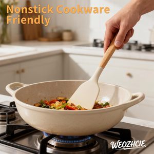 Weozhcie <b>Silicone</b> Cooking Utensil Set 12 Pcs Nonstick Heat Resistant Kitchen <b>Tools</b> For Cooking Khaki - Product Image 3
