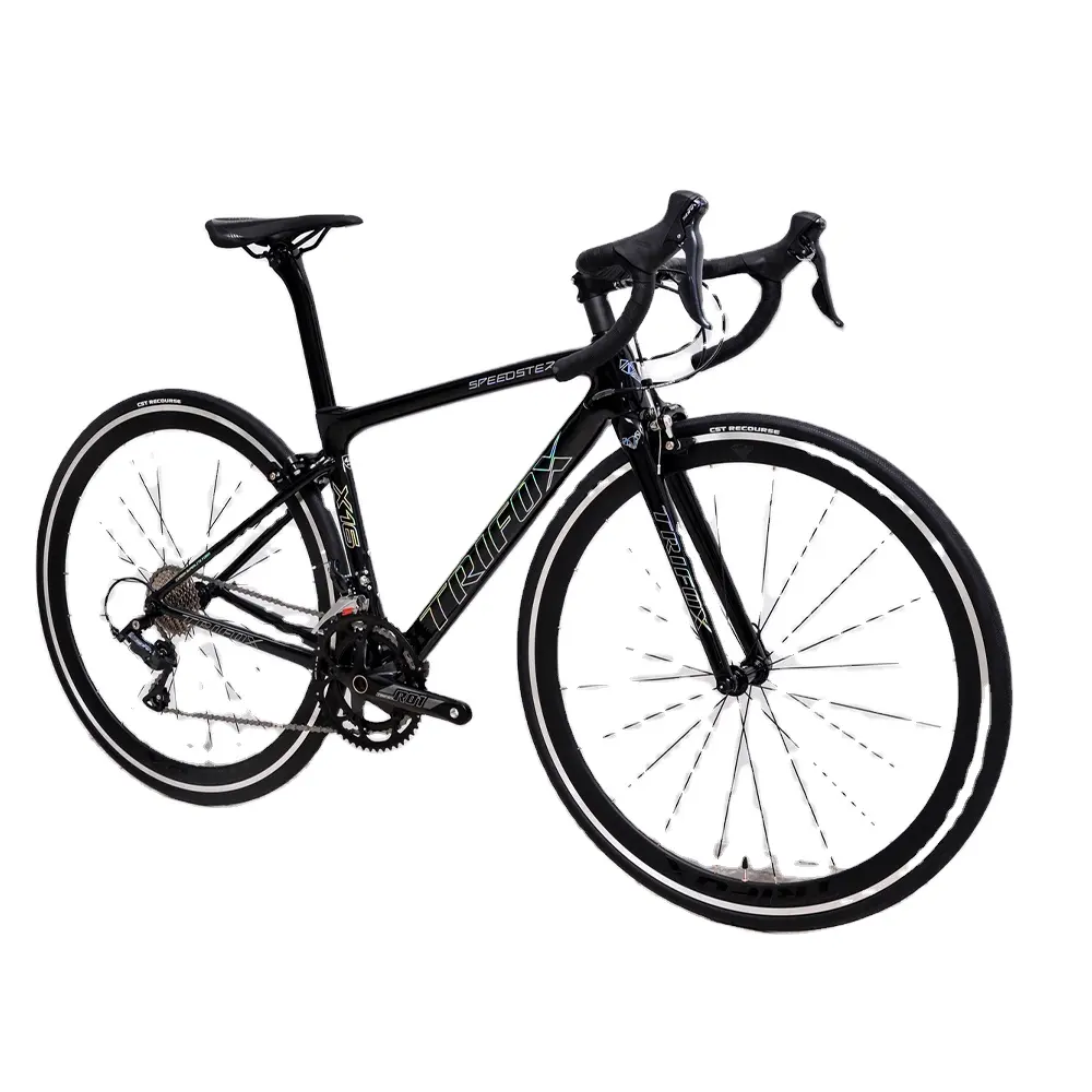 จักรยานเสือหมอบคาร์บอนที่ขายดีที่สุด 700c สีดํา U เบรค 18 สปีดจักรยานแข่งถนน TRIFOX X16