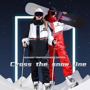 Veste de ski personnalisée pour hommes, manteau de neige imperméable, coupe-vent de montagne, veste de <span class=keywords><strong>snowboard</strong></span> respirante avec capuche, vêtements de ski et de neige - Product Image 2