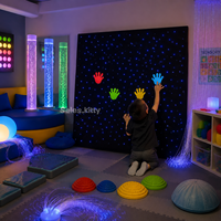 Tapis sensoriel interactif à fibres optiques LED pour thérapie ocupatoire, avec changement de couleur et stimulation tactile pour salle sensorielle