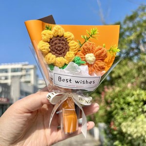 Mini <span class=keywords><strong>Ramo</strong></span> <span class=keywords><strong>de</strong></span> Flores Tejidas <span class=keywords><strong>de</strong></span> Lana, Simulación <span class=keywords><strong>de</strong></span> <span class=keywords><strong>Ramo</strong></span> <span class=keywords><strong>de</strong></span> Flores Frescas Pequeñas, Regalo para el Día <span class=keywords><strong>de</strong></span> San Valentín, Producto Terminado en Crochet - Product Image 4