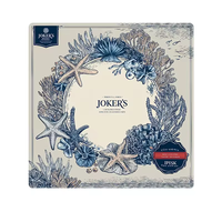 Tapis de jeu carré vintage Océan, motif étoile de mer et corail, antidérapant et insonorisant, pour Mahjong