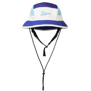Geniş Kenarlı Güneş Koruyucu Kova Şapka Renk Bloklu Tasarım Unisex Açık Hava Yürüyüş Şapkası Çene Kayışı Hafif Hızlı Kuruyan Balıkçı Şapkası - Product Image 6