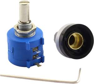 3590S-2-502L 3590S Präzisions verstellbares 5K Ohm 2W Rotations potentiometer mit 10 Umdrehungen Zähl zifferblatt und Knopf - Product Image 3