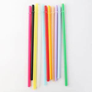 Pajita de exprimidor reutilizable Lisa colorida personalizable, Pajita estrecha apta para lavavajillas reutilizable, pajitas temáticas reutilizables - Product Image 1