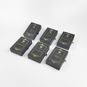 럭셔리 포장 금박 로고 견고한 블랙 박스 3ml 6ml 12ml 오일 롤러 볼 병 서랍 슬라이드 박스 - Product Image 5