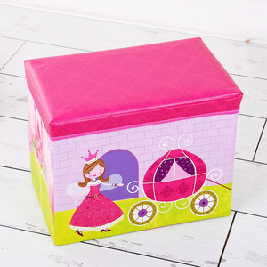 Bunter Stoff Faltbarer Kinder-Tiermotiv-Aufbewahrungshocker für das Schlafzimmer - Product Image 1