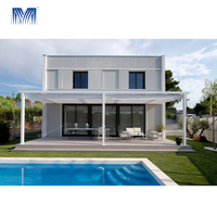 Canopée moustiquaire réglable perlage extérieur gazébo métal jardin lames en aluminium pergola à tube carré motorisé