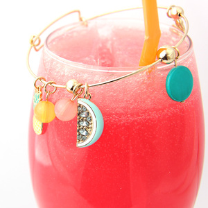 V & R idiota y Ani epoxi piña sandía carcasa disco flamingo colgantes chapados en oro elástico Alex pulseras de pandora - Product Image 6