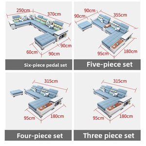 أريكة فخمة من المصنع مباشرة ، أريكة عصرية مقطعية على شكل حرف L ، أريكة على شكل حرف U لغرفة المعيشة ، أريكة على شكل حرف U - Product Image 4