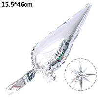 Ballon en aluminium étoile éclatante de 26 et 40 pouces, forme goutte d'eau, hexagramme 4D pointu, forme oursin de mer, pour la Fête des Mères et Pâques