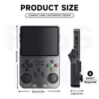 Console de jeux rétro sans fil HX Gameboy R36S pour enfants de 8 à 12 ans, console amusante avec écran de 3,5 pouces, jeux de carnaval rétro R36S