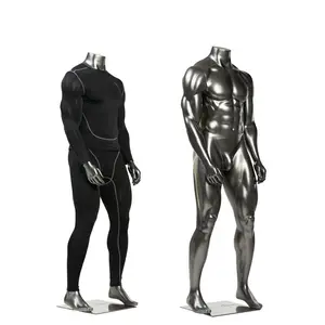 Mode Ganzkörper Männer Fitness schwarze Schaufenster puppen Big Muscle Male Mannequin ohne Kopf