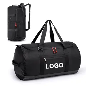 Custom Logo 60L Blank Travel Duffle Bag Large Size Weekender Overnight Multifunctional Gym backpack duffel bag