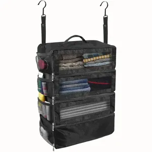 Suitcase Organizer High-capacity Travel Luggage Organizer Hanging Shelve Packing Cube Closet <b>Collapsible</b> Hanging <b>Storage</b> Bags - Product Image 2