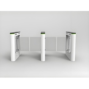 Émail cuit au four Porte de vitesse en forme d'arc Barrière d'oscillation Porte de tourniquet biométrique Tourniquet de système de billetterie